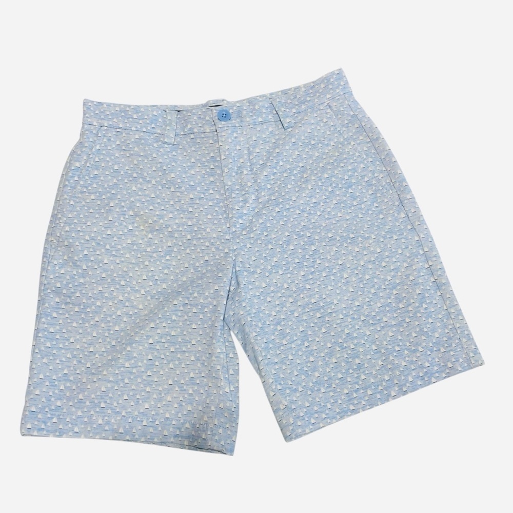 VINEYARD VINES Men's Light Blue Sailboat Print Performance Breaker Shorts SZ 28